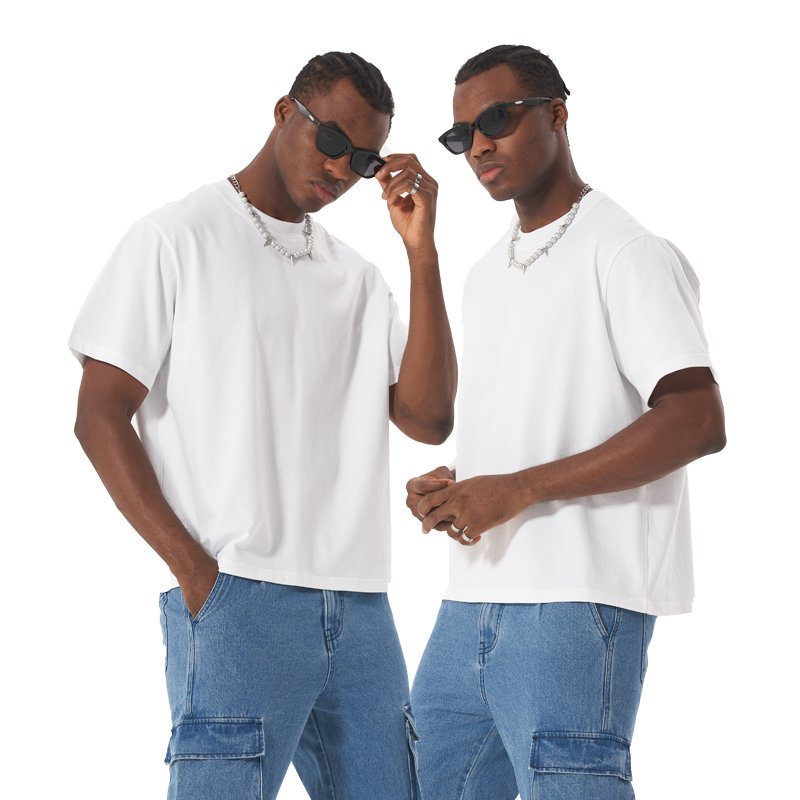 crew neck heavyweight t-shirt oversized tshirt cropped boxy men t shirt for men