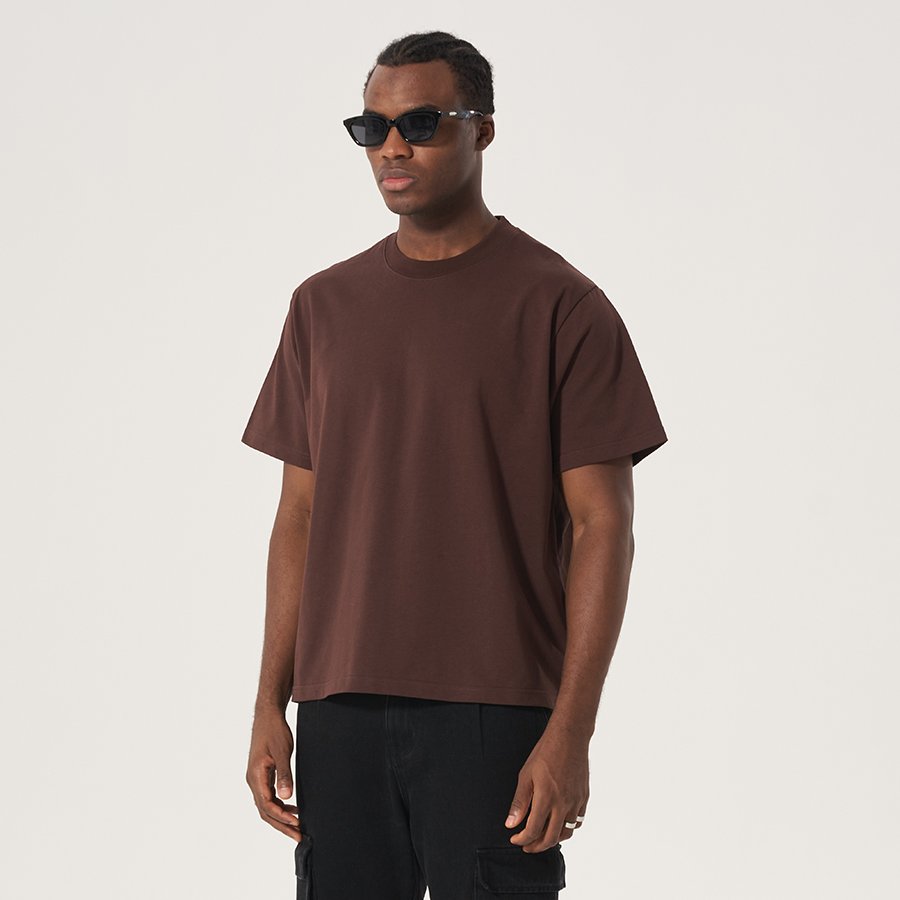 crew neck heavyweight t-shirt oversized tshirt cropped boxy men t shirt for men