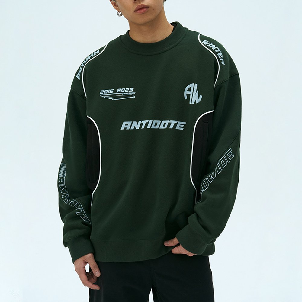Custom locomotive men's suit long sleeve crew neck heavy windbreaker design cotton polyester Cycling t-shirts