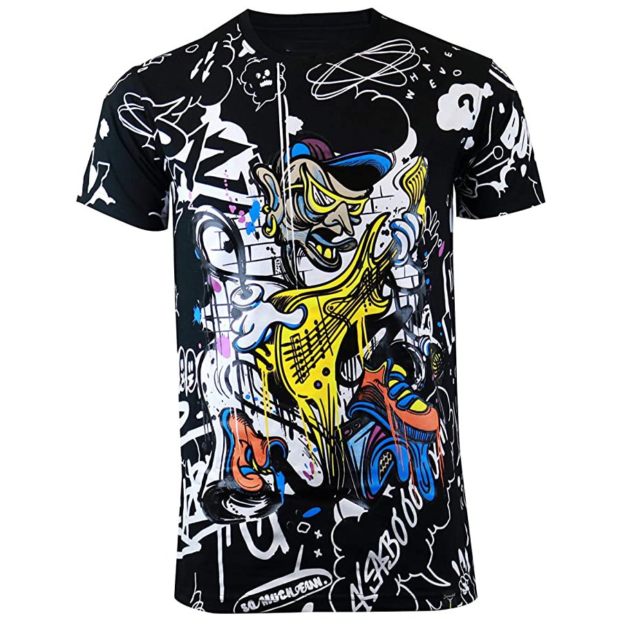 100% Premium Quality Custom Logo Oversize Cotton Polyester Graphic Printing Tee Men's T Shirt