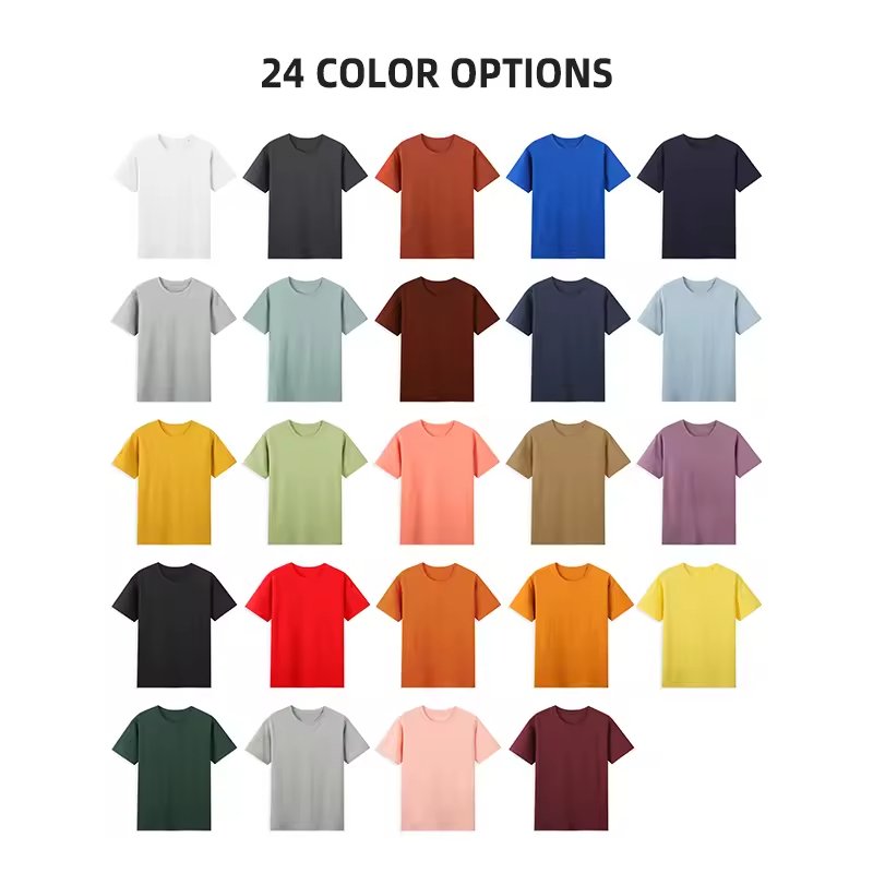 HIC High Quality 210GSM Custom Logo Screen DTG Printing Blank 100 Cotton men' graphic t shirts