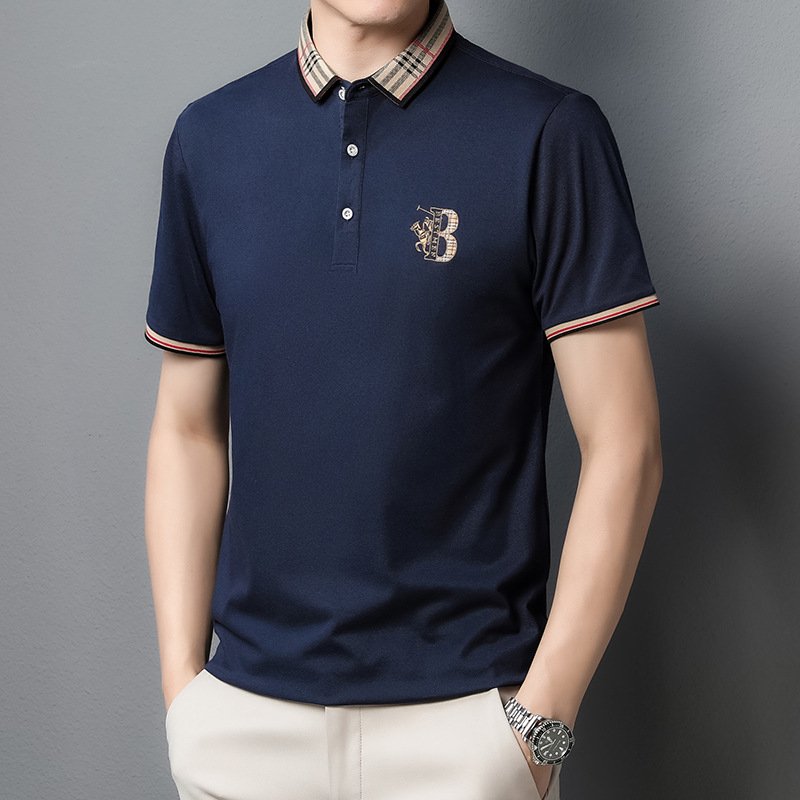 2024 new summer custom logo golf men's polo shirt 50% Cotton 50% polyester men polo t shirt with logo t shirt