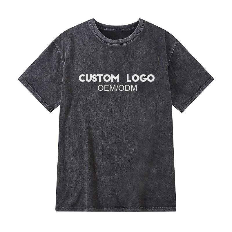 Dropshoulder acid wash cotton oversized tshirts boxy plain men's t-shirts custom graphic vintage tee blank men t shirts