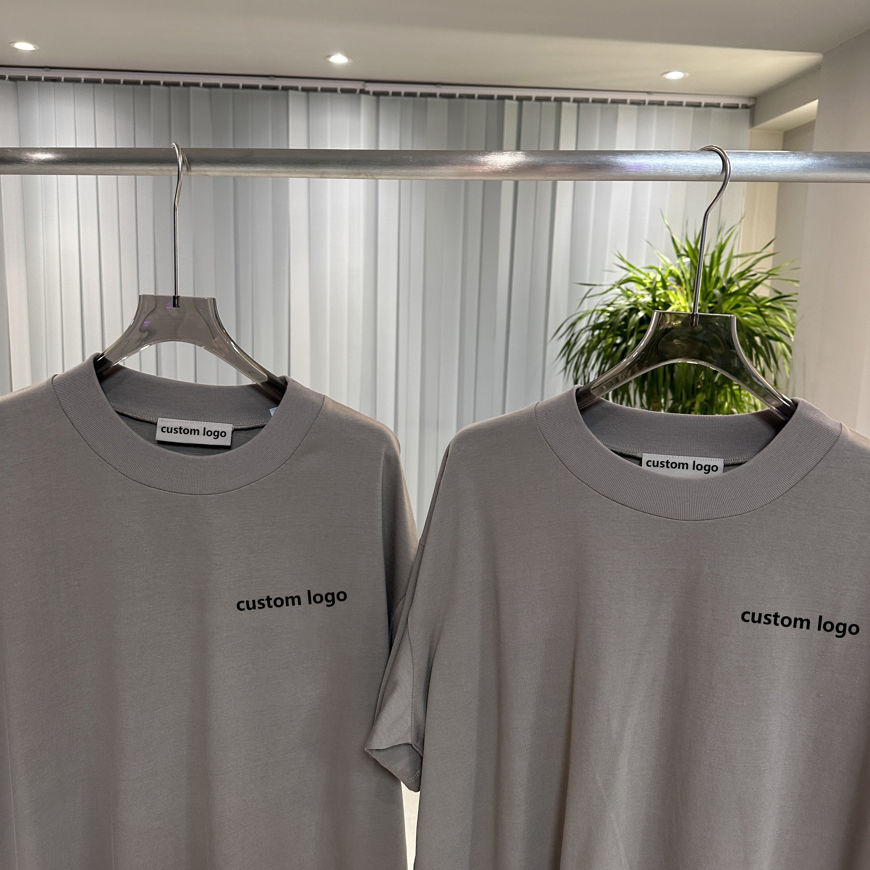 SS22 Men's T-shirts Wholesale 100% Cotton Heavyweight Summer Flock microlabel printing Unisex Oversized Tshirts
