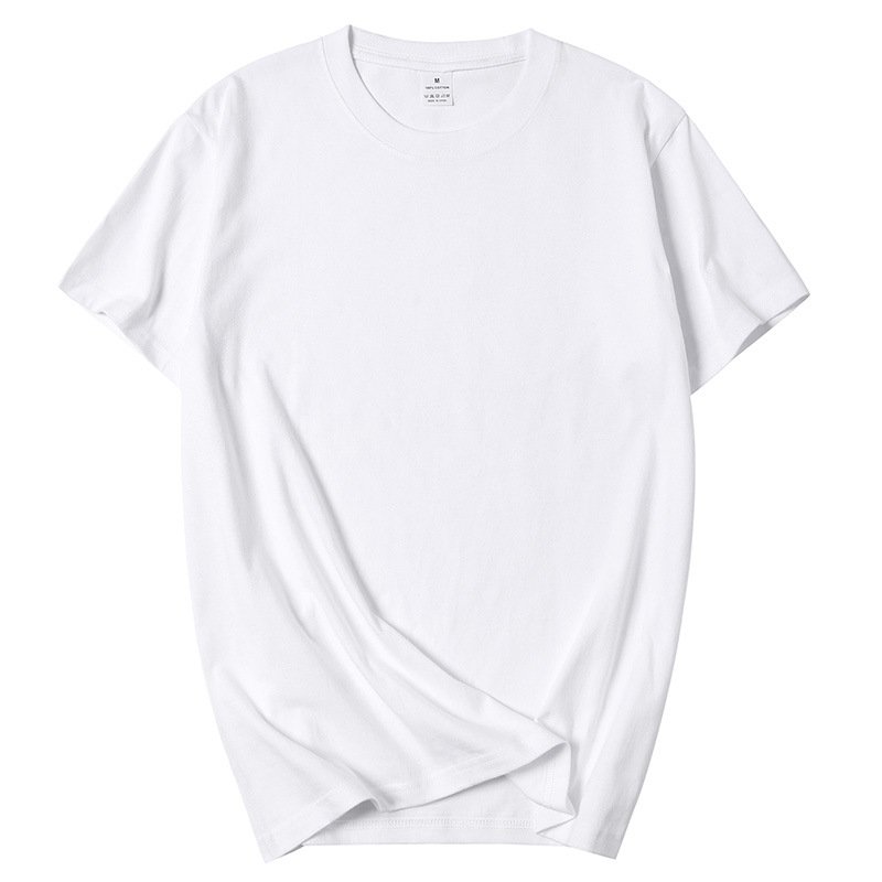 Custom Unisex T-shirt Short Sleeve Men Tee Print Wholesale Men's Plain 100% Cotton Black White Pima cotton t shirt