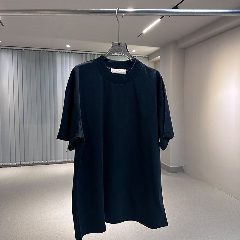 Wholesale SS22 Men's T-shirts Plus Size 100% Cotton Heavyweight Summer Flock Printing Custom LOGO Unisex Oversized Tshirts