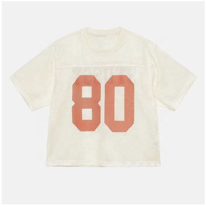 Custom Vintage Casual Men's Unisex Short Sleeve O-Neck T Shirt Streetwear Style Cotton Print Baseball & Football Jersey