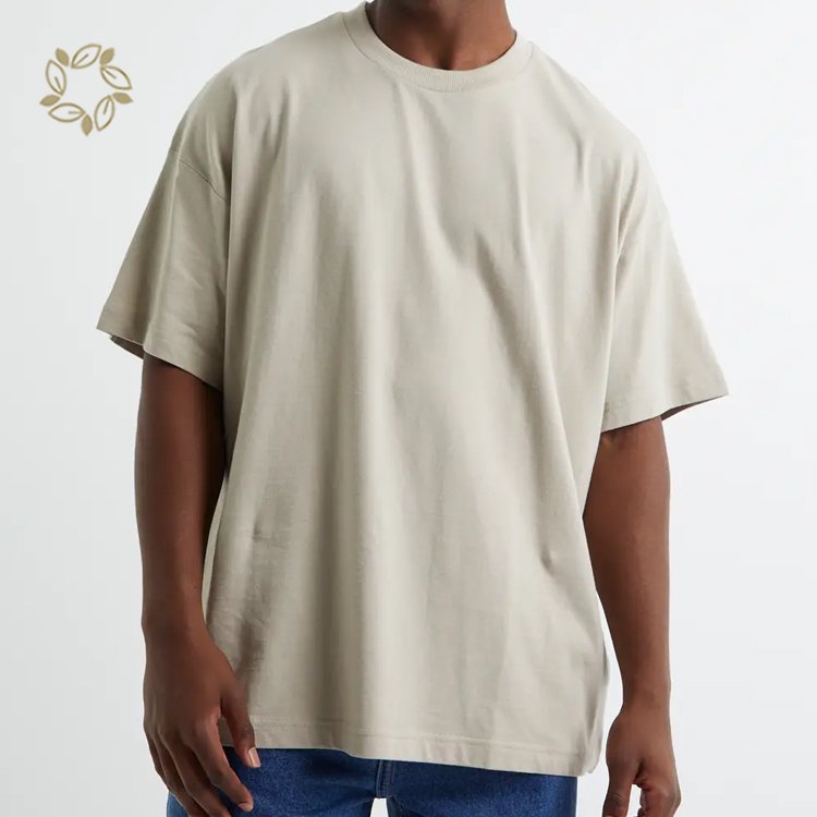 Organic cotton men's T-shirts oversize eco friendly tshirt for men heavy cotton t shirt sustainable short sleeve mens Crewneck