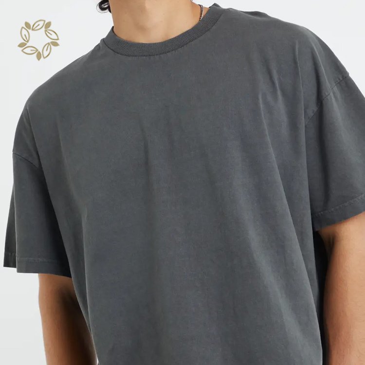 Organic cotton men's T-shirts oversize eco friendly tshirt for men heavy cotton t shirt sustainable short sleeve mens Crewneck