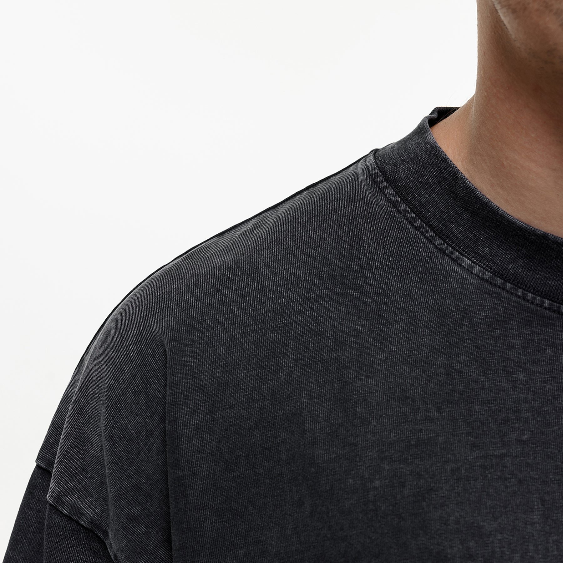 custom tshirt men's 100% cotton drop shoulder oversize tshirt luxury quality crewneck plain acid washed blank t-shirt for men