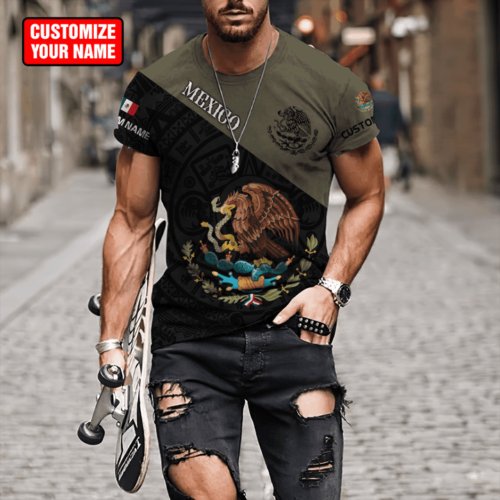 New Arrival Mexico Custom Men T Shirt Wholesale Premium Breathable Oversize Running Tops Loose Luxury Gym Graphic Tees Shirts