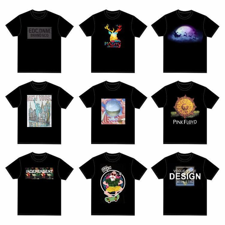 Custom OEM Manufacturers DTG Printing Round Neck T Shirt Cotton men's t-shirts Tops