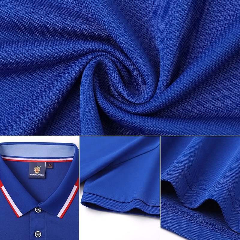Business polo shirt 2023 spring and summer new pure color leisure polo shirt lapel embroidered polo shirt men's wear