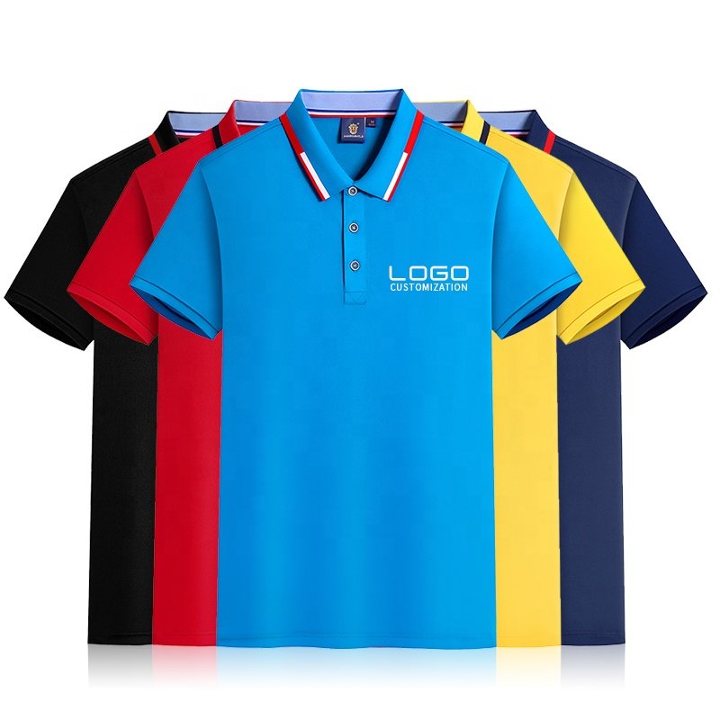 Business polo shirt 2023 spring and summer new pure color leisure polo shirt lapel embroidered polo shirt men's wear