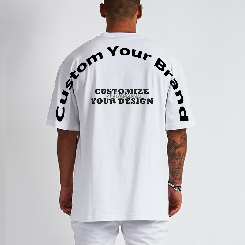 DTG Men'S Tshirt digital printing tee t shirt blank cotton silk screen printing heavy weight streetwear plus size men's t-shirts