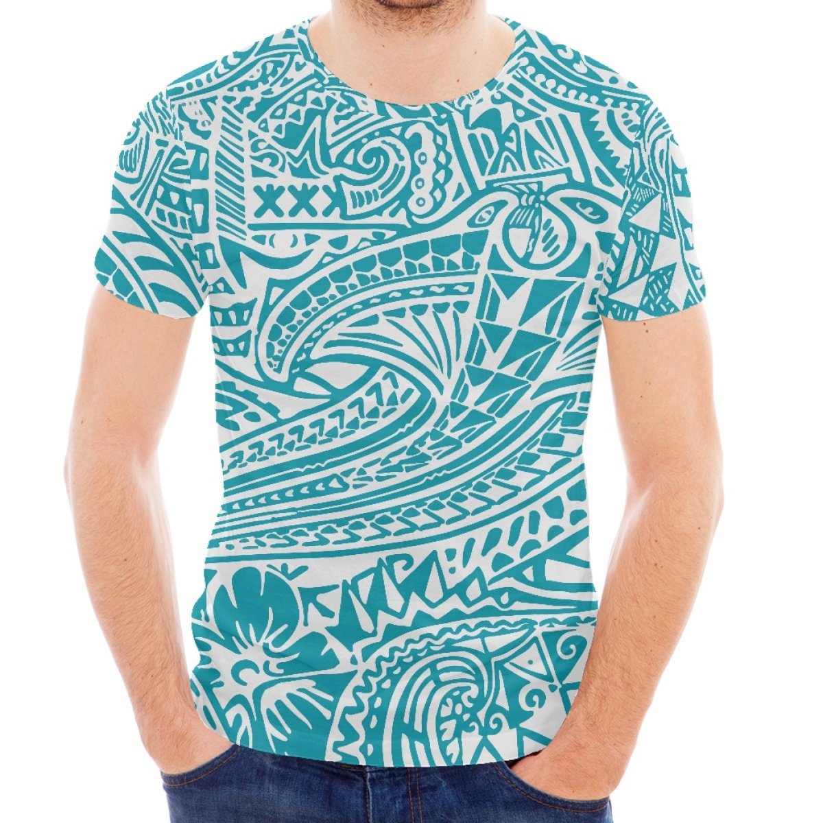 Plus Size Men's Sublimation Printed T-shirts Print On Demand Summer Short Sleeve Clothing Polynesian Samoan Designer T Shirts