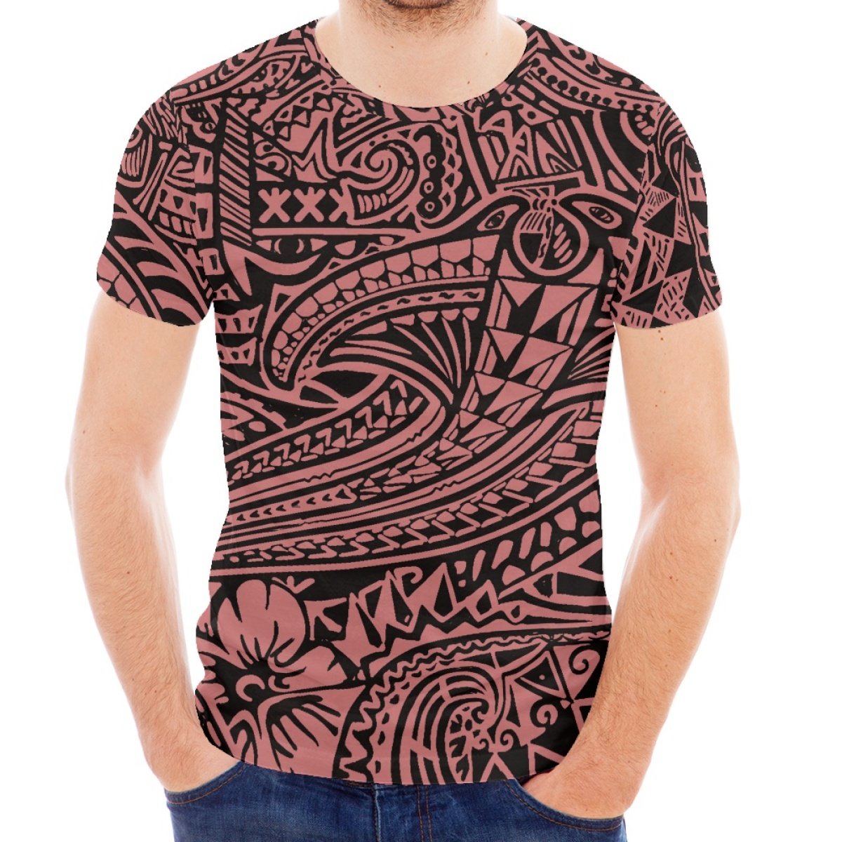 Plus Size Men's Sublimation Printed T-shirts Print On Demand Summer Short Sleeve Clothing Polynesian Samoan Designer T Shirts