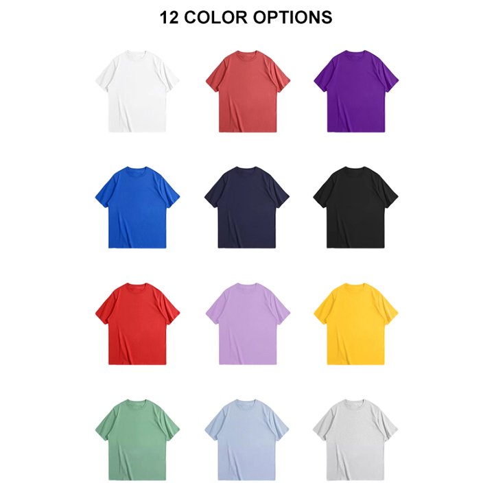 Men's Solid Tshirt High Quality 100% Cotton Heavyweight Oversized Short Sleeve Plain Black Printed Custom Logo Embroidery Light