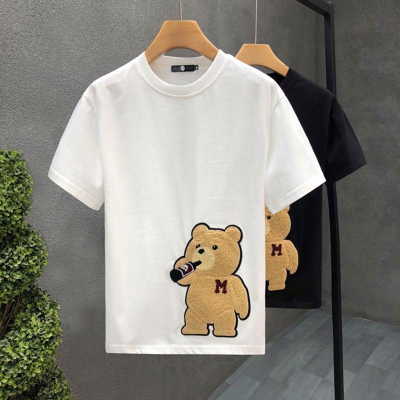 Wholesale Brand Cotton 100% Short-sleeved Summer Men's T-shirt Men's Solid Color Designer Brand T Shirt