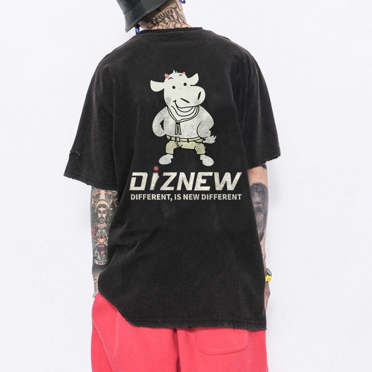 DiZNEW OEM Factory Wholesale 100% Cotton Custom Logo Streetwear T-shirt Plus Size Men's T-shirts