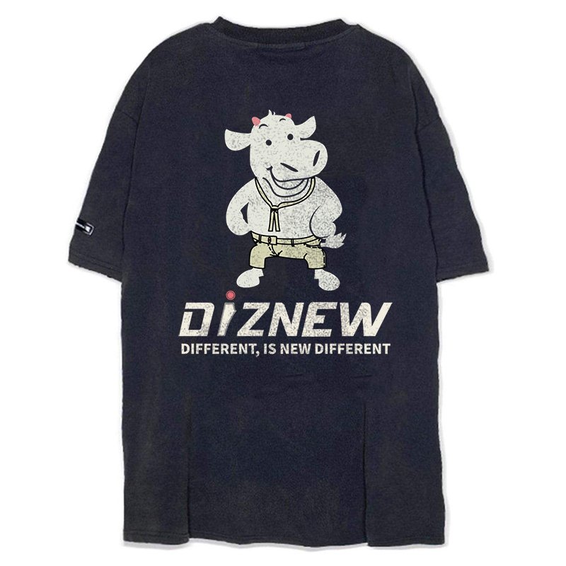 DiZNEW OEM Factory Wholesale 100% Cotton Custom Logo Streetwear T-shirt Plus Size Men's T-shirts