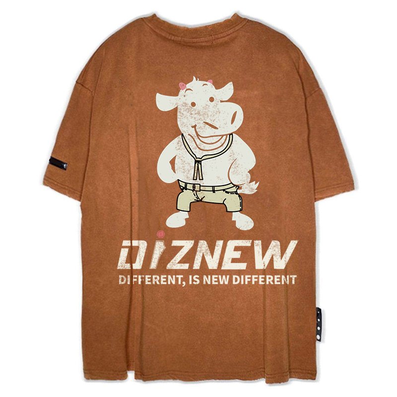 DiZNEW OEM Factory Wholesale 100% Cotton Custom Logo Streetwear T-shirt Plus Size Men's T-shirts