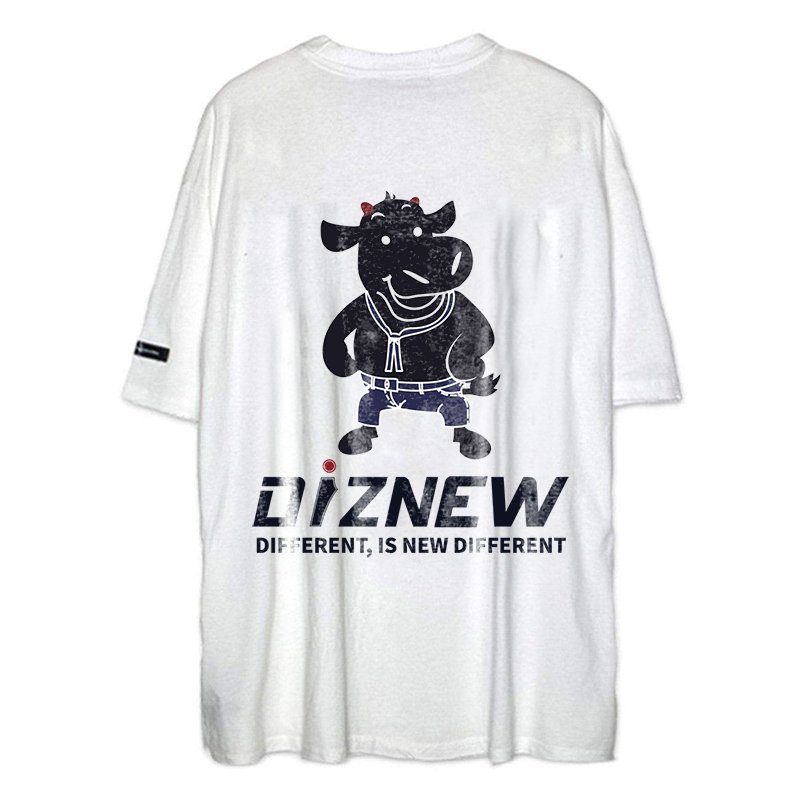 DiZNEW OEM Factory Wholesale 100% Cotton Custom Logo Streetwear T-shirt Plus Size Men's T-shirts