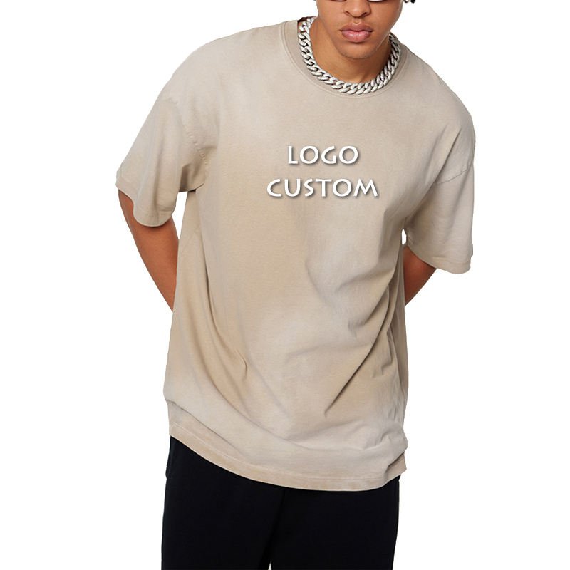 Summer Cotton Round Neck Washed Mens T Shirt American Street Loose Sport Gradient Color Men's T Shirts