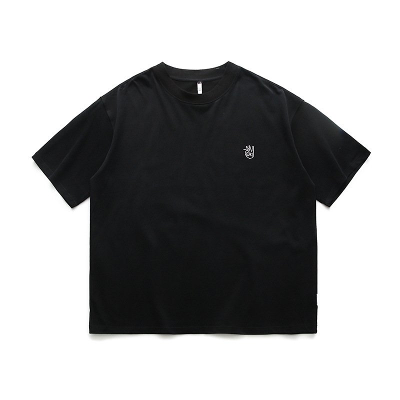 Customized logo silk screen printing t-shirts loose 100%Cotton Summer short sleeve men's affordable men's t-shirt