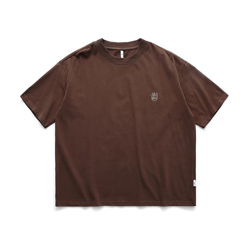 Customized logo silk screen printing t-shirts loose 100%Cotton Summer short sleeve men's affordable men's t-shirt