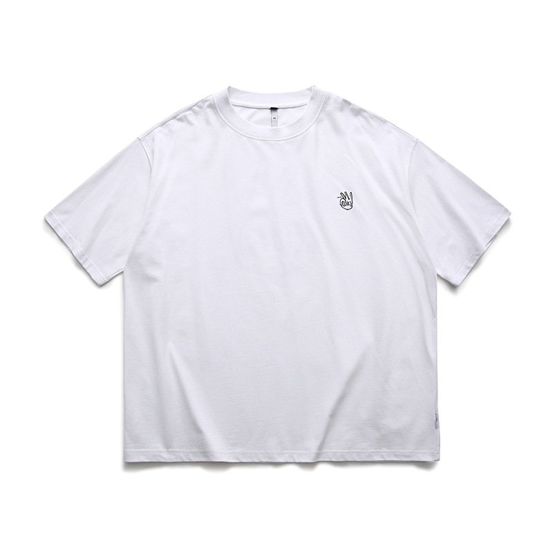 Customized logo silk screen printing t-shirts loose 100%Cotton Summer short sleeve men's affordable men's t-shirt
