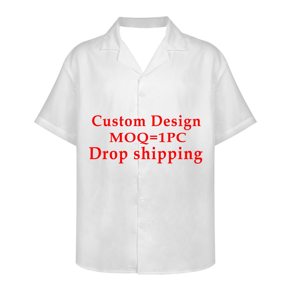 Drop Shipping Hawaiian Shirt Custom Polynesian Christmas Print Men's Floral Shirts Button Up Tropical Holiday Beach Shirts
