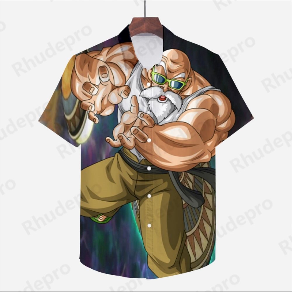 Men's Clothes Seaside Trip Dragon Balls Shirt Cool Beach Style Anime High Quality Streetwear Summer Goku Fashion 2024 Y2k