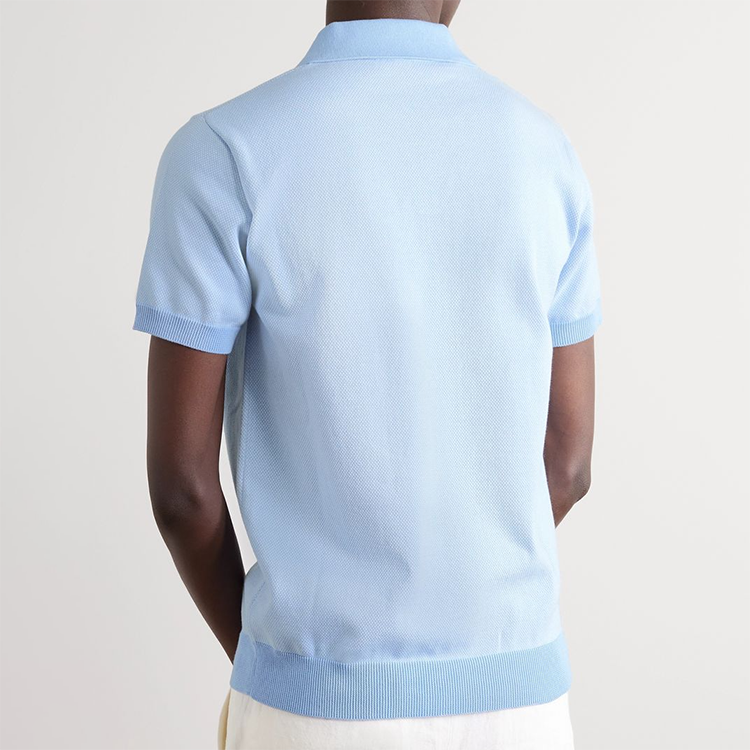 Summer Custom Bright Color Short Sleeve Knit Polo Collar Men's T-Shirt