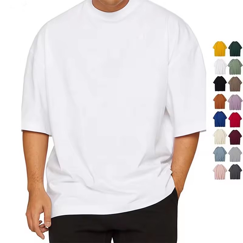 Custom Logo Heavy Weight Tshirts Tee Shirt 100% Cotton Plus Size Men's T-shirt 280GSM Cotton Oversized Plain T Shirts