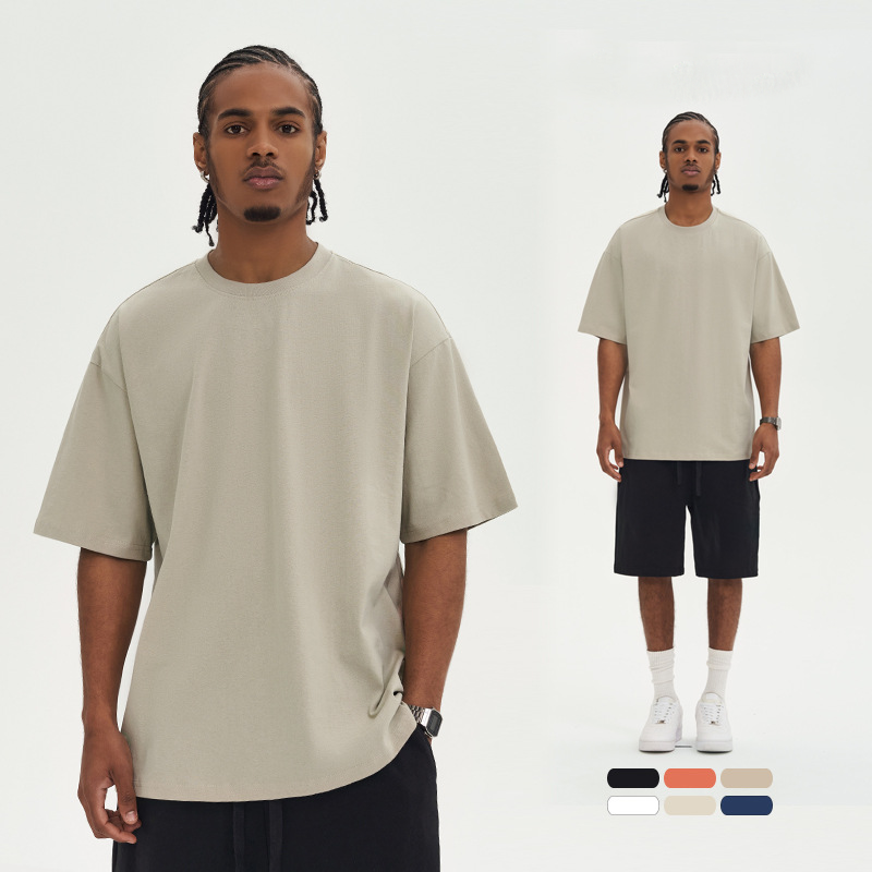 Custom Logo Heavy Weight Tshirts Tee Shirt 100% Cotton Plus Size Men's T-shirt 280GSM Cotton Oversized Plain T Shirts
