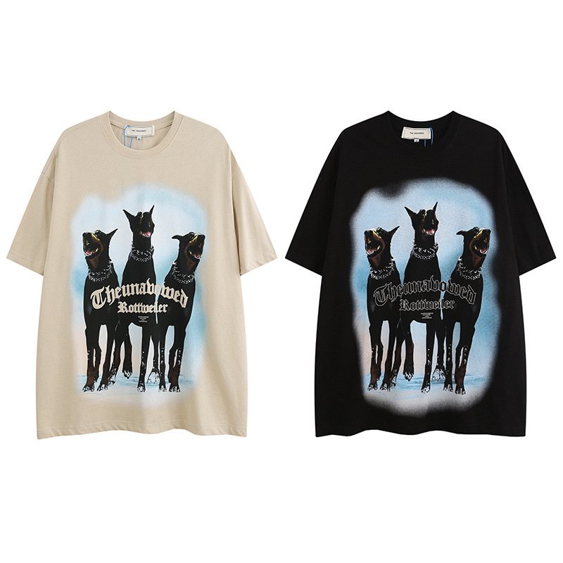 New Arrival printed dogs hot seller street fashion men's t-shirts graphic t-shirt casual casual streetwear t-shirt