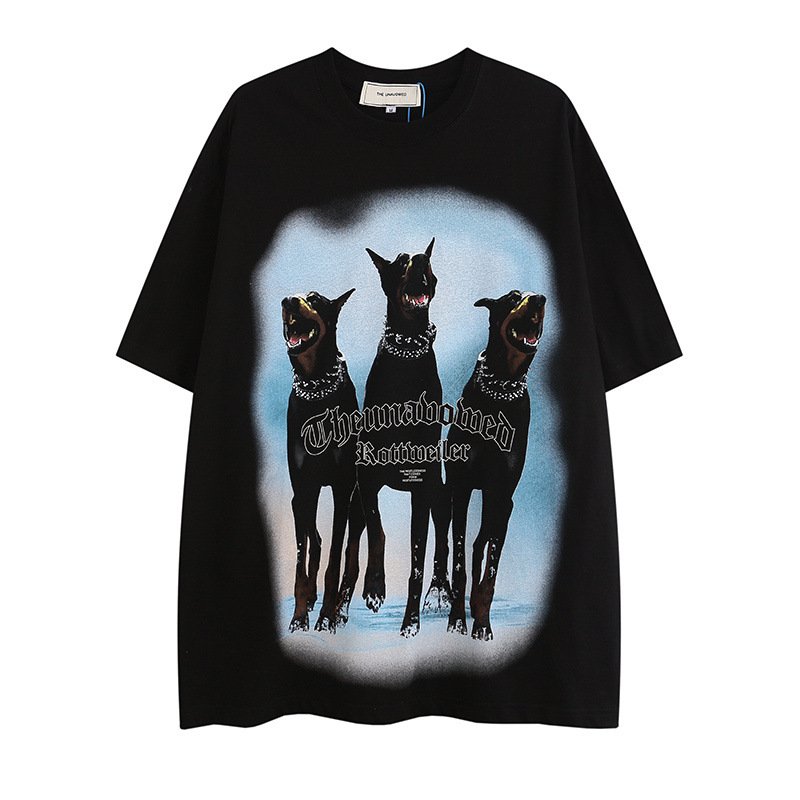 New Arrival printed dogs hot seller street fashion men's t-shirts graphic t-shirt casual casual streetwear t-shirt