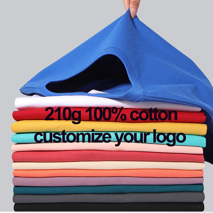 High Quality 100% Cotton Blank Embroidery Heavy weight t shirt DTG printing custom Men's O-neck T-shirts