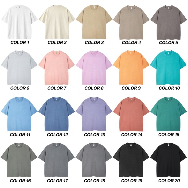 High Quality Low Oem Moq 250gsm Cotton Tshirt Custom Brand Blank Plain Men's T Shirts