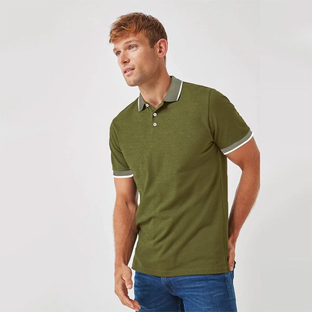 Polo Shirt Custom Logo 100% Cotton Knitted Fabric Button Up Shirt Collar T-Shirt Breathable Anti piling polo Shirts