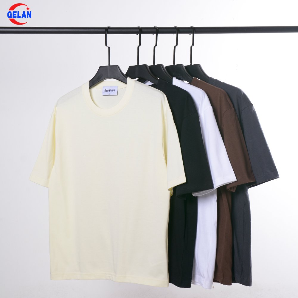 cotton men's t shirt heavyweight luxury oversized drop shoulder custom logo desgin boxy blank streetwear t-shirt for men