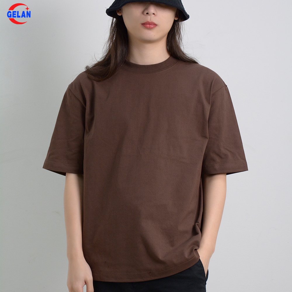 cotton men's t shirt heavyweight luxury oversized drop shoulder custom logo desgin boxy blank streetwear t-shirt for men