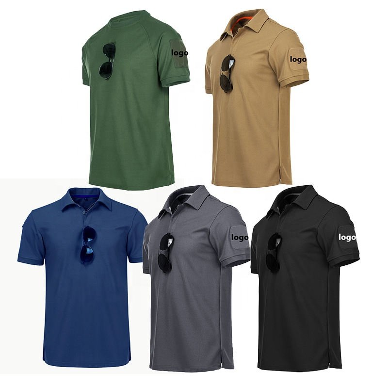 Custom Polo T Shirts Men Cotton High Quality Quick Dry Tactical Polos Short Sleeve Polo Shirts