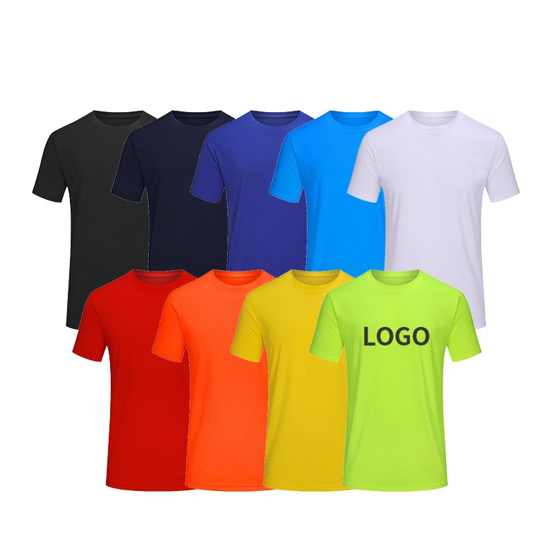 OEM Plain Men's 180-220GSM Polyester Quick Dry Tshirts Custom Sublimation Printing Logo Unisex Gym Sports T-shirts for Men
