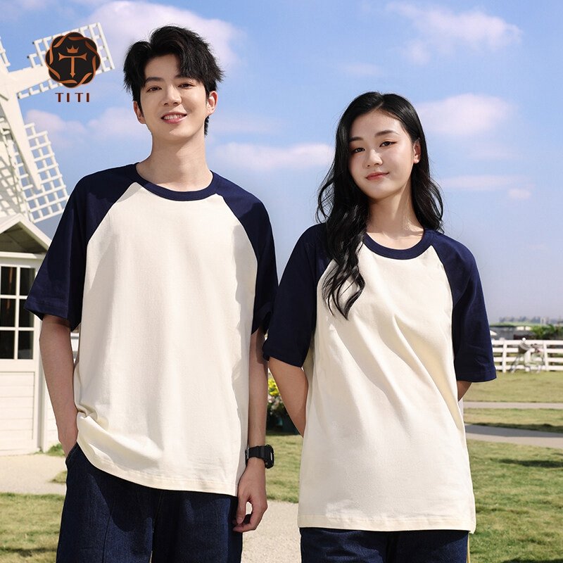 Top Quality Unisex Raglan Sleeves Tee Blank Oversized Custom Crew Neck Men's T Shirt