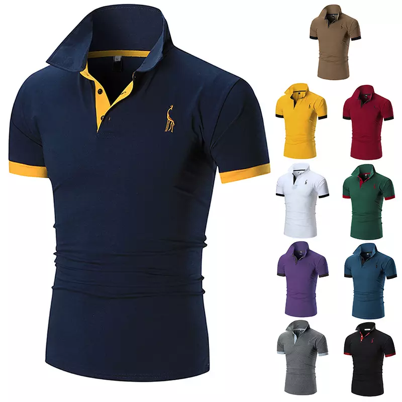 AQTQ Quick Dry Slim Fit T Shirt Custom Colors Size LOGO Elasticity T-Shirt Wwwxxx Golf Polo Tshirt For Men