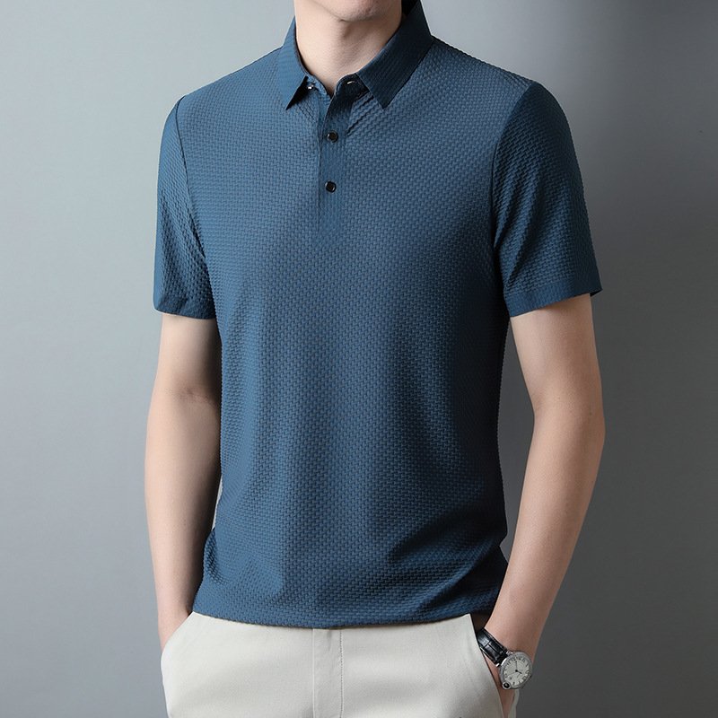 Hot Sell High Quality Custom Logo Blank Men's Knit Fitness Sports Wear Quick Dry Workout Running Wear Golf Polo T-shirts