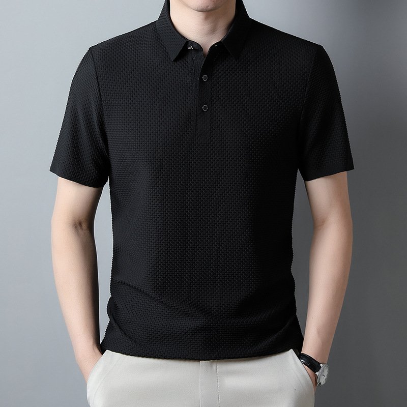 Hot Sell High Quality Custom Logo Blank Men's Knit Fitness Sports Wear Quick Dry Workout Running Wear Golf Polo T-shirts