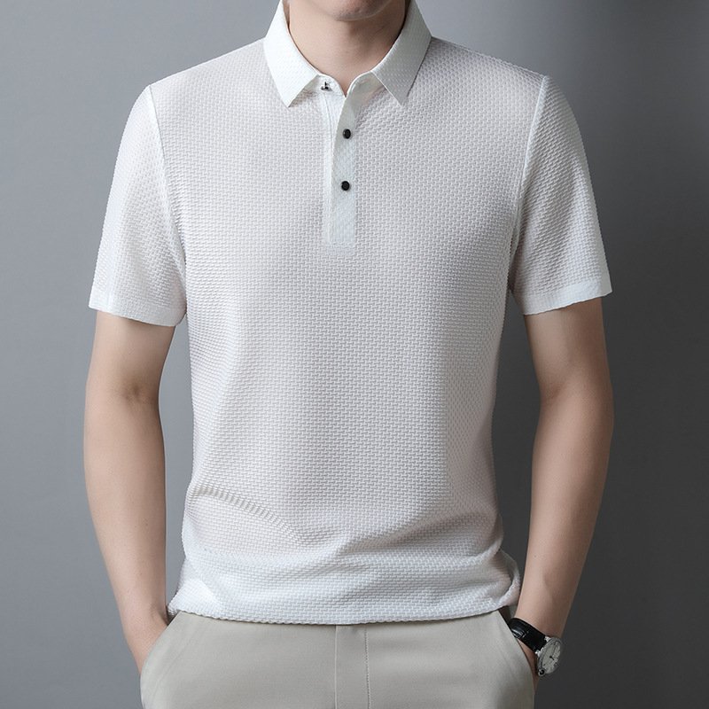 Hot Sell High Quality Custom Logo Blank Men's Knit Fitness Sports Wear Quick Dry Workout Running Wear Golf Polo T-shirts